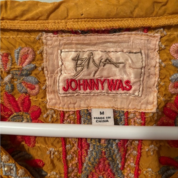 Johnny Was Biya Boho Embroidered Floral  Kimono Sleeve Sur Cupra Blouse - Picture 5 of 7